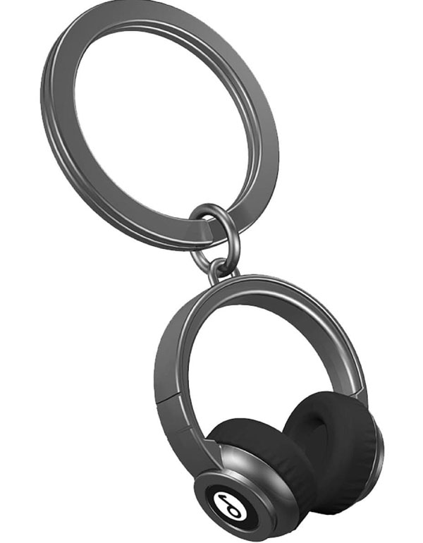 Metalmorphose - Black Headphone Keychain
