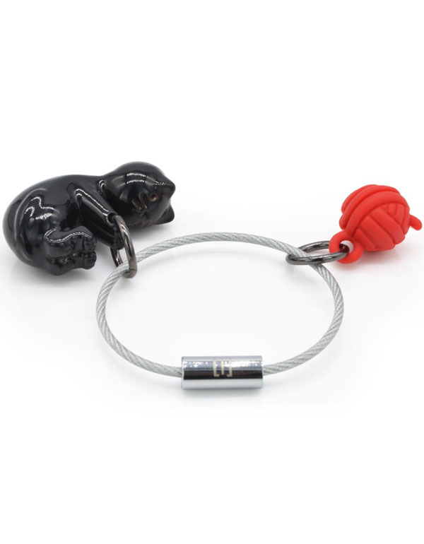 Metalmorphose Playing Cat Keychain
