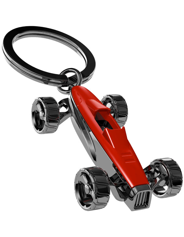 Metalmorphose Red Racing Car Keychain