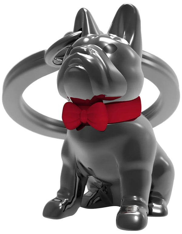 Metalmorphose Bulldog with Collar Keychain