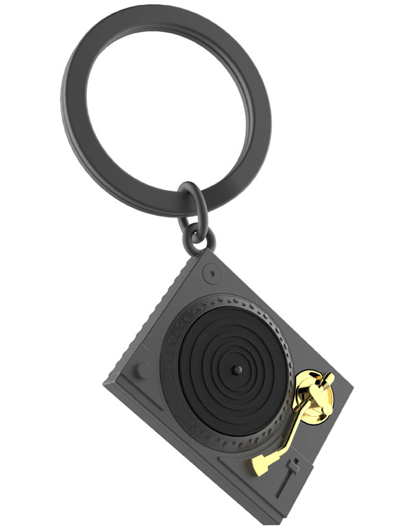 Metalmorphose Record Player Keychain