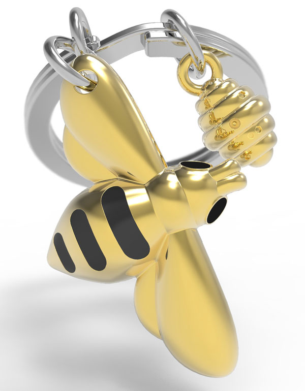 Metalmorphose Honey Bee Keychain