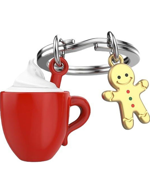 Metalmorphose - Gingerbread Man with Hot Chocolate Keychain