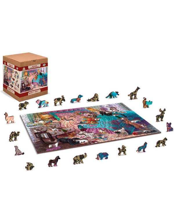Wooden Puzzle: Naughty Puppies XL 505pcs