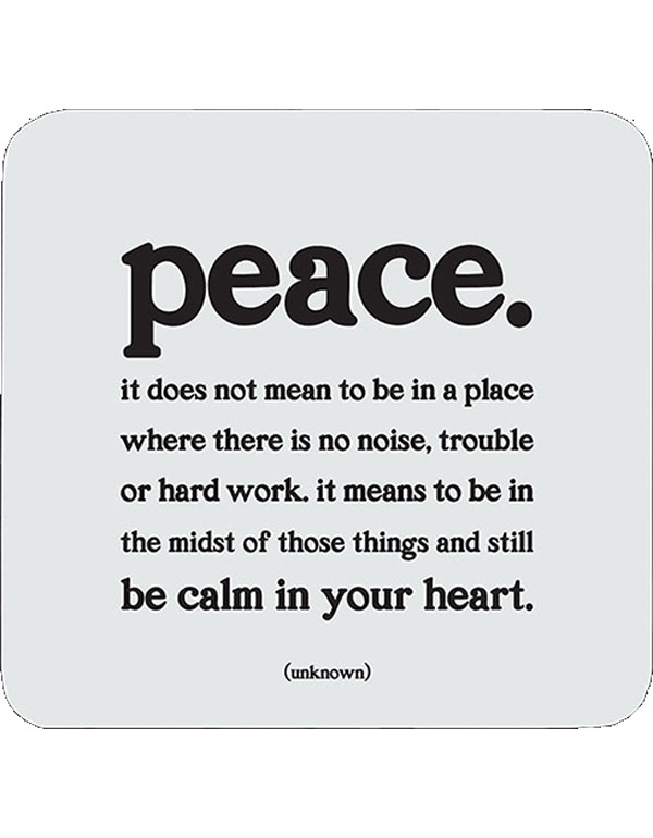 Quotable Coasters - "Peace"