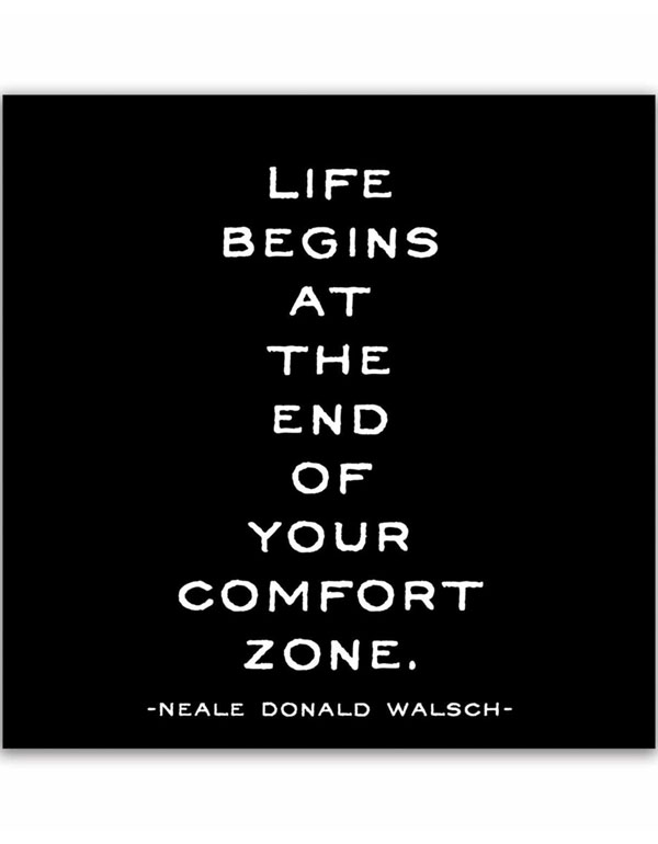 Quotable Magnets Life begins at the end of your comfort zone