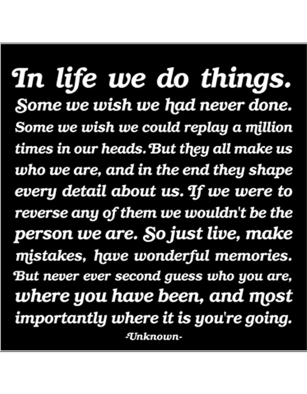 Quotable Magnets - "In life we do things"