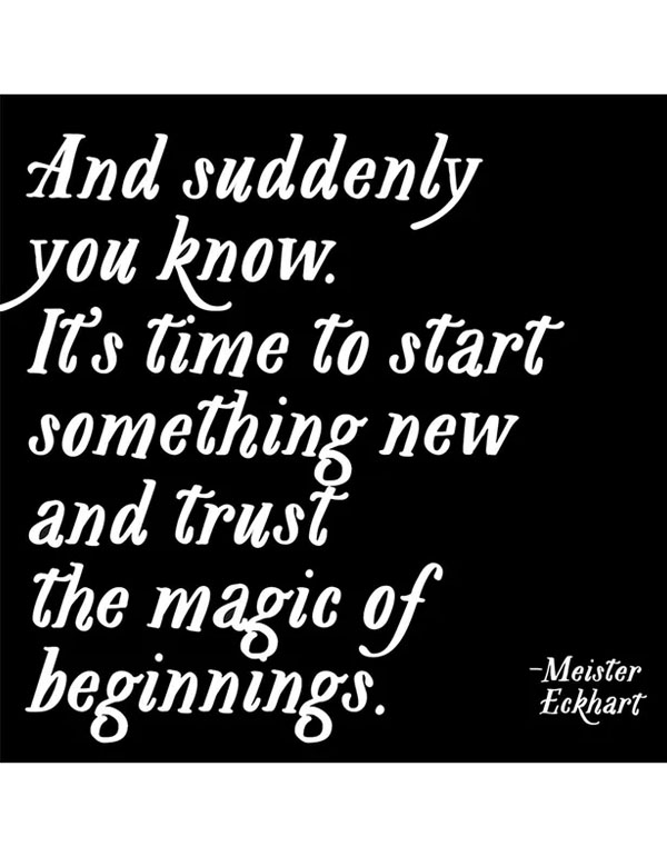 Quotable Magnets Magic of beginnings…