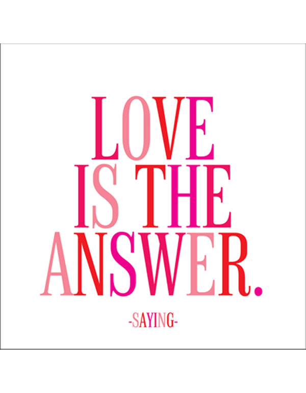 Quotable Magnets - "Love is the answer"