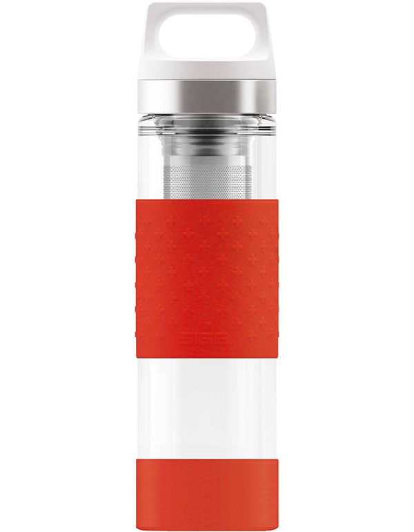 SIGG Thermo Flask Hot & Cold Glass Red Bottle 400ml