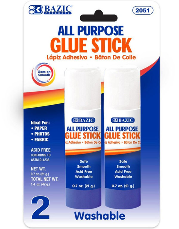 Bazic Premium Large Glue Stick 2/Pack
