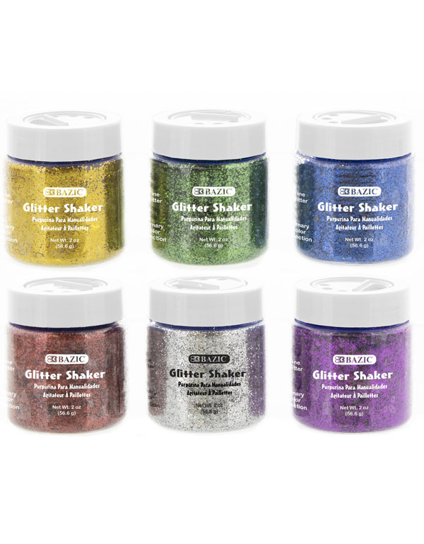 Bazic Primary Color Glitter Shaker Assortment Asso...