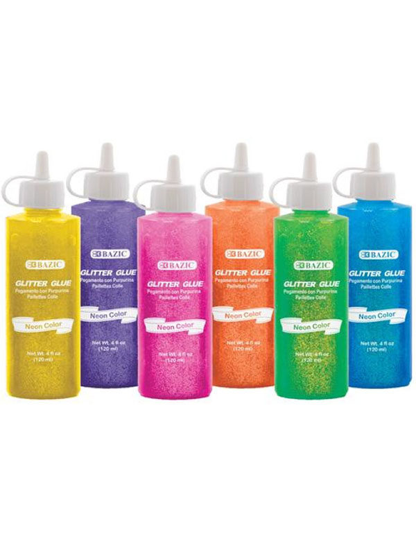 Bazic Neon Color Glitter Glue 120ml Assorted Color...