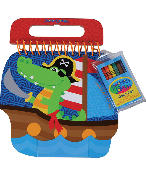 Stephen Joseph Shaped Sketch Pad Alligator Pirate