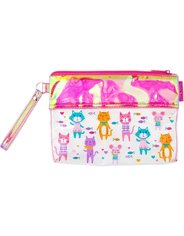 Stephen Joseph Clear Pouch Cat