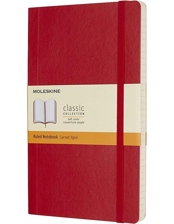 Moleskine Softcover Ruled Large Notebook Red