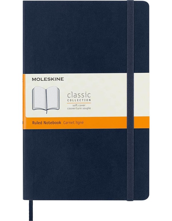 Moleskine Softcover Ruled Large Notebook Blue