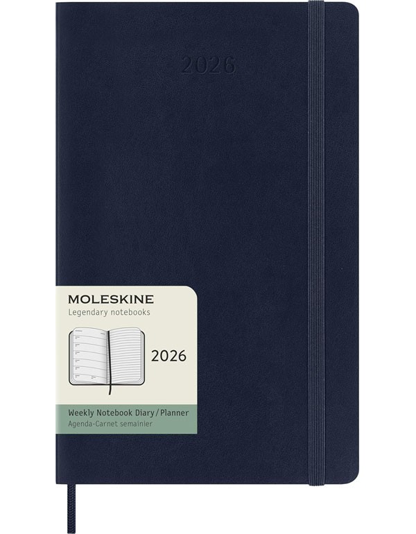 Moleskine Weekly Planner 2026 12 Months Weekly Planner Softcover Large Blue
