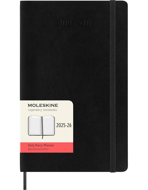Moleskine Classic 18 Month 2025-2026 Daily Planner Softcover Large Black