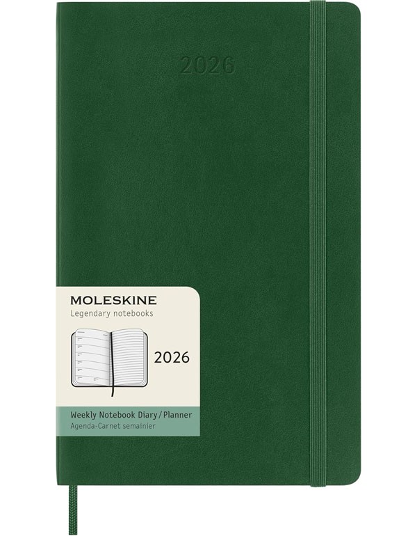 Moleskine Weekly Planner 2026 12 Months Weekly Planner Softcover Large Green