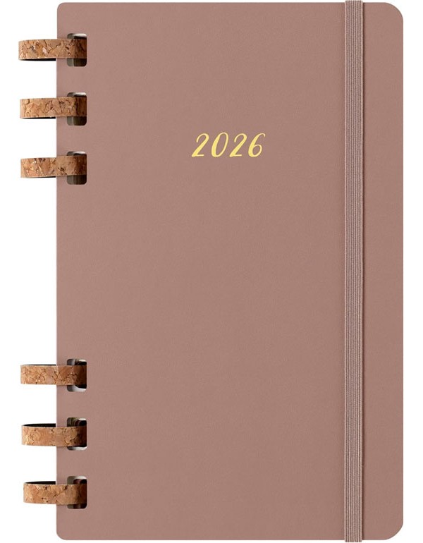 Moleskine Life Planner 2026 Spiral 12 Month Weekly and Monthly Planner Hardcover Large Beige