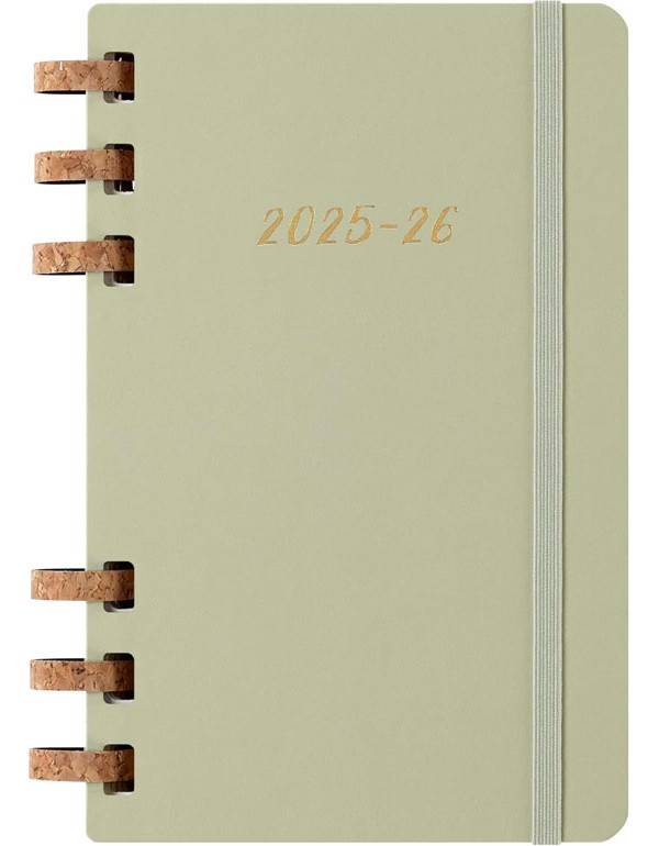 Moleskine Student Life Planner 2025-26, Weekly and Monthly Spiral 12 Months Diary Softcover Large Crush Kiwi