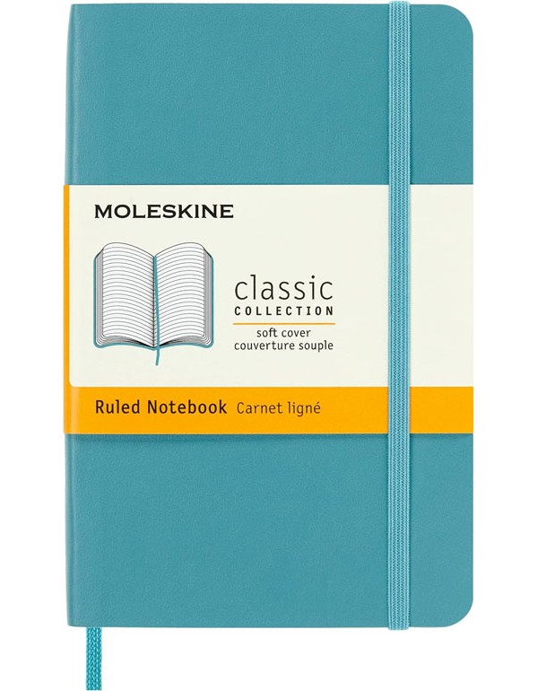 Moleskine Pocket Ruled Softcover Notebook Reef Blue