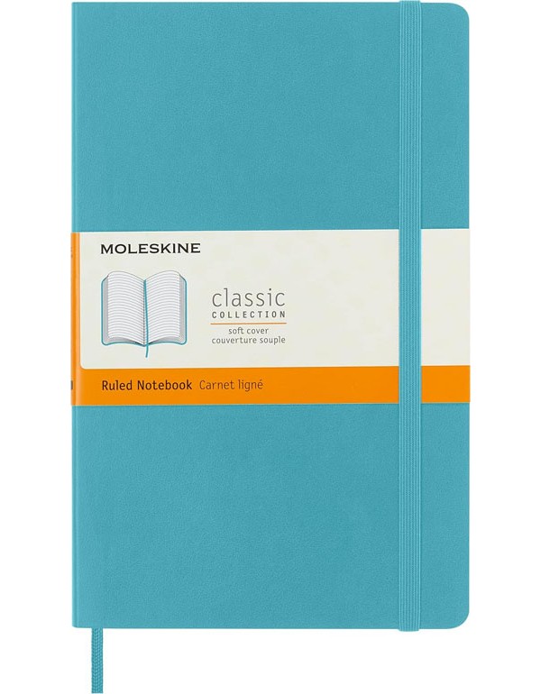 Moleskine Softcover Ruled Large Notebook Reef Blue