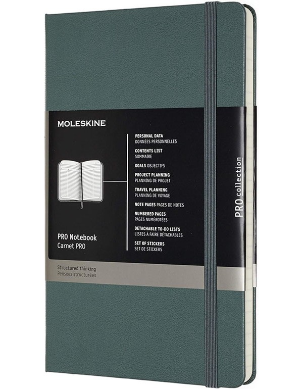 Moleskine Professional Notebook Large Hardcover Forest Green 