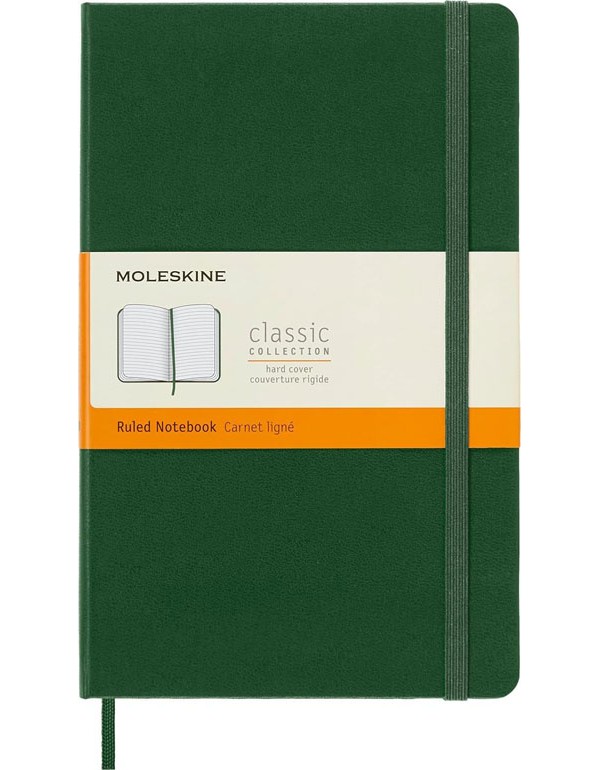 Moleskine Hardcover Ruled Large Notebook Green