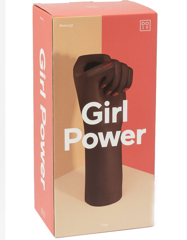 DOIY Girl Power Small Vase Black