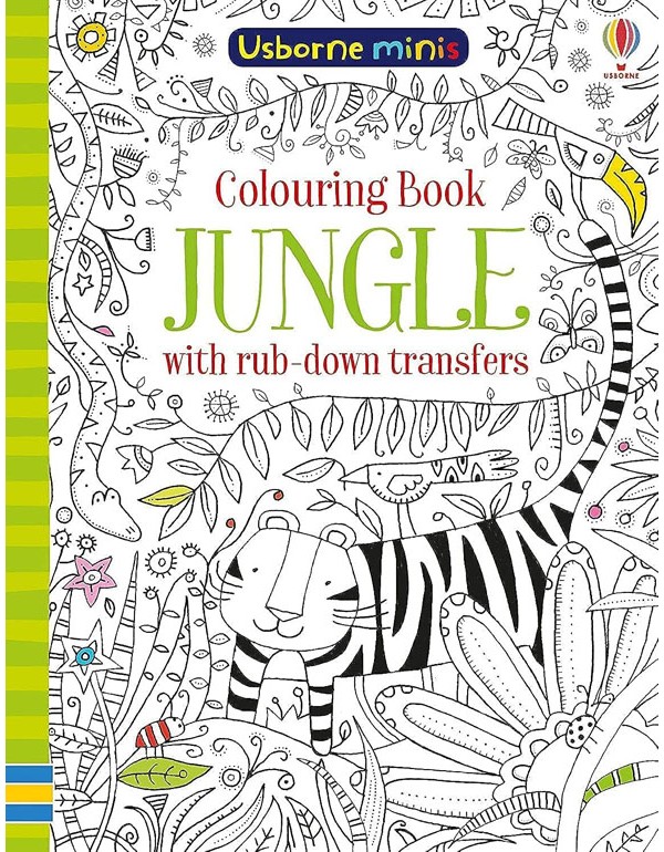 Colouring Book Jungle With Rub Downs