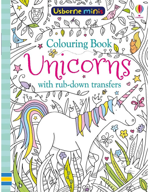 Colouring Book Unicorns with Rub Downs