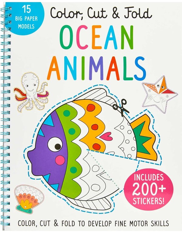 Color, Cut, And Fold: Ocean Animals