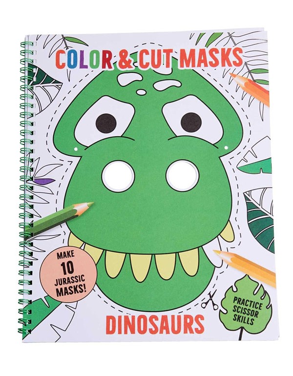 Color & Cut Masks: Dinosaurs