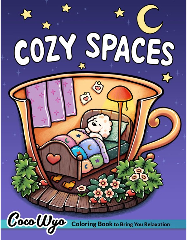 Cozy Spaces: Coloring Book for Adults and Teens