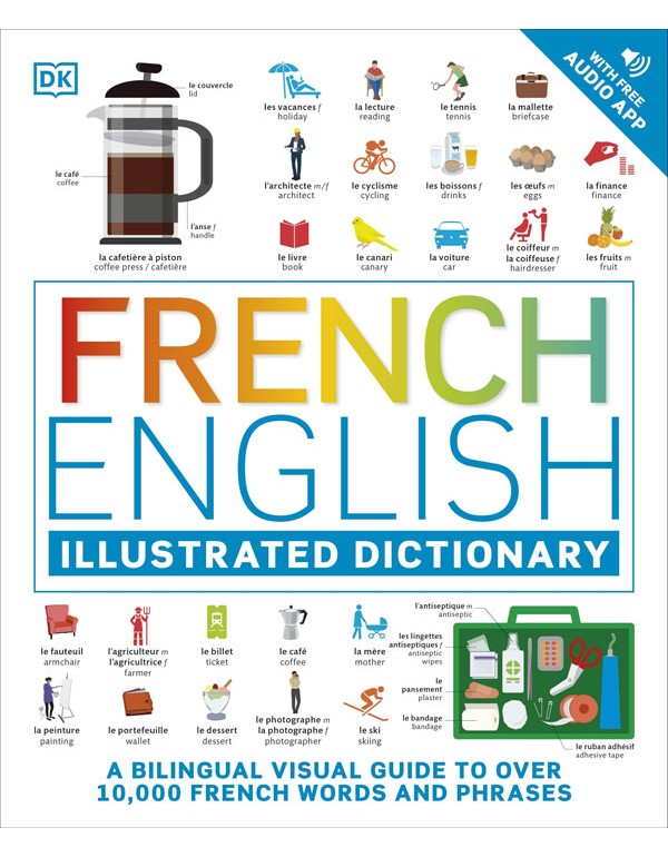 French English Illustrated Dictionary: A Bilingual Visual Guide To Over 10,000 French Words And Phrases
