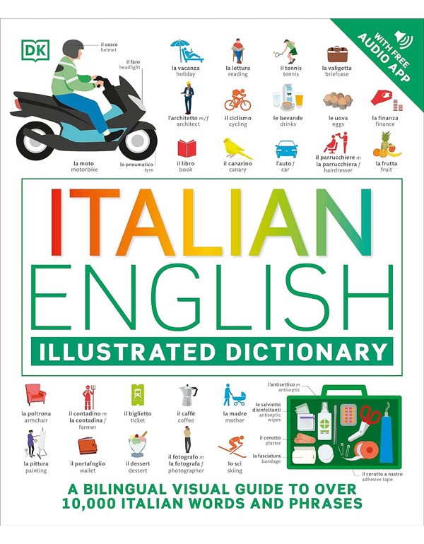 Italian English Illustrated Dictionary: A Bilingual Visual Guide To Over 10,000 Italian Words And Phrases